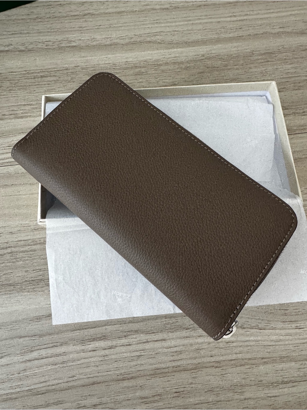 Rolex GreyBrown Zip Around Wallet